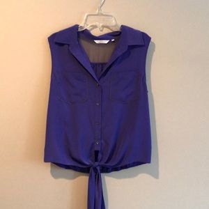 Purple ZOA Tie Top